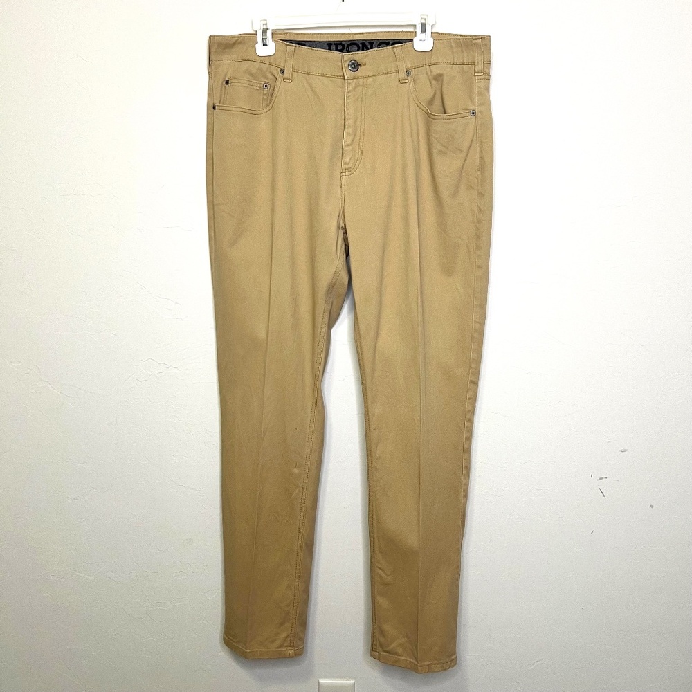 Iron Co. Men's 5 pocket twill pants, khaki/tan